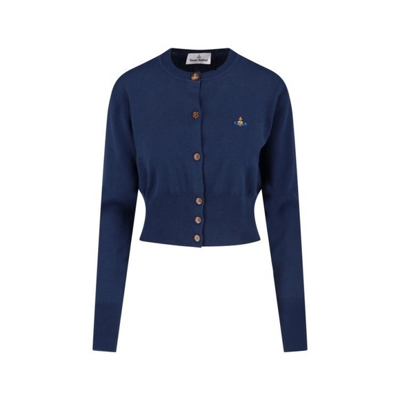 Vivienne Westwood Bea Cropped Cardigan Blue - NWT - Picture 1 of 3